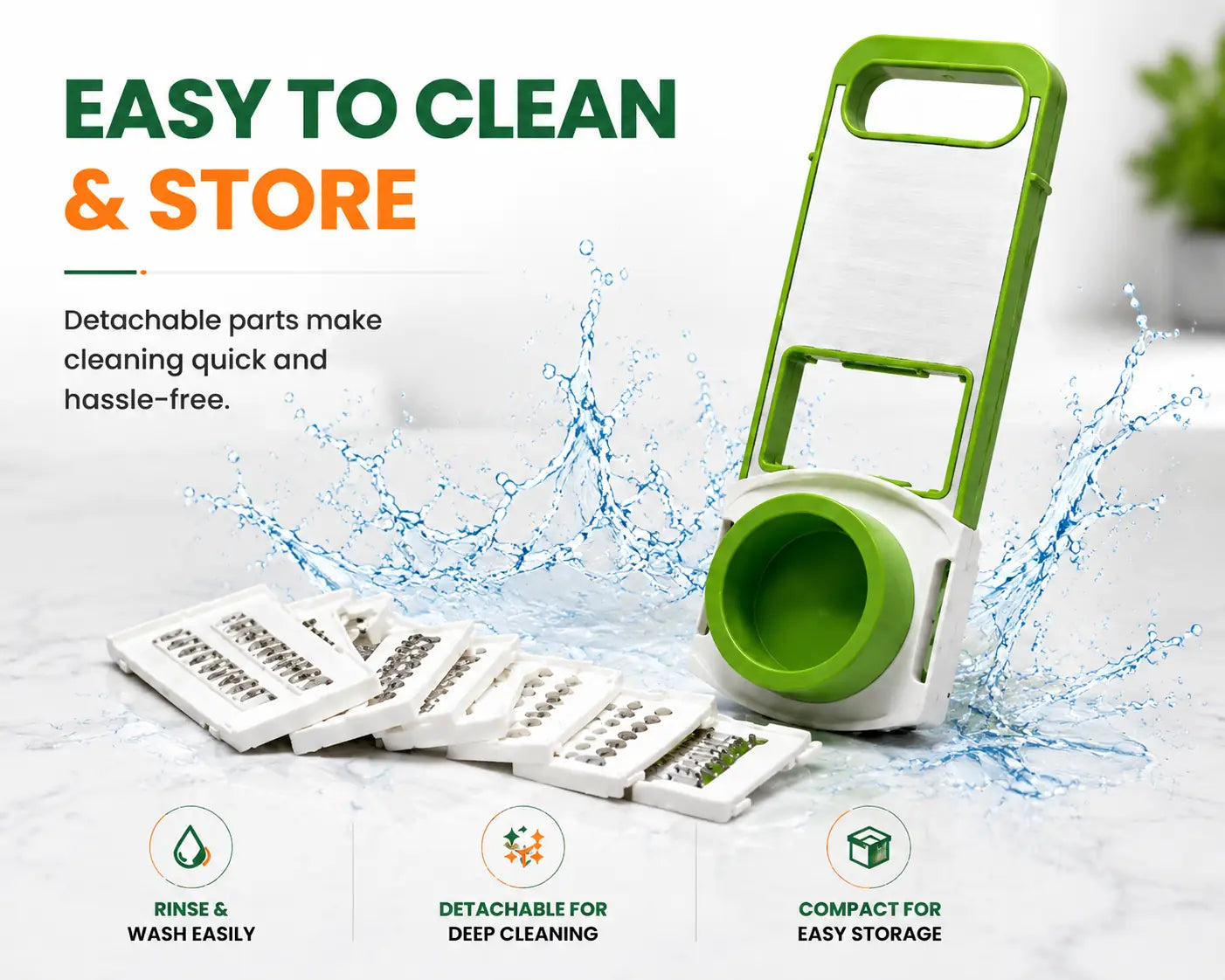 Mandoline Slicer & 5-in-1 Grater Combo