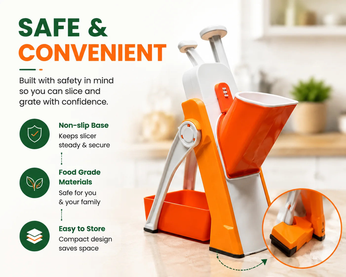 Mandoline Slicer & 5-in-1 Grater Combo