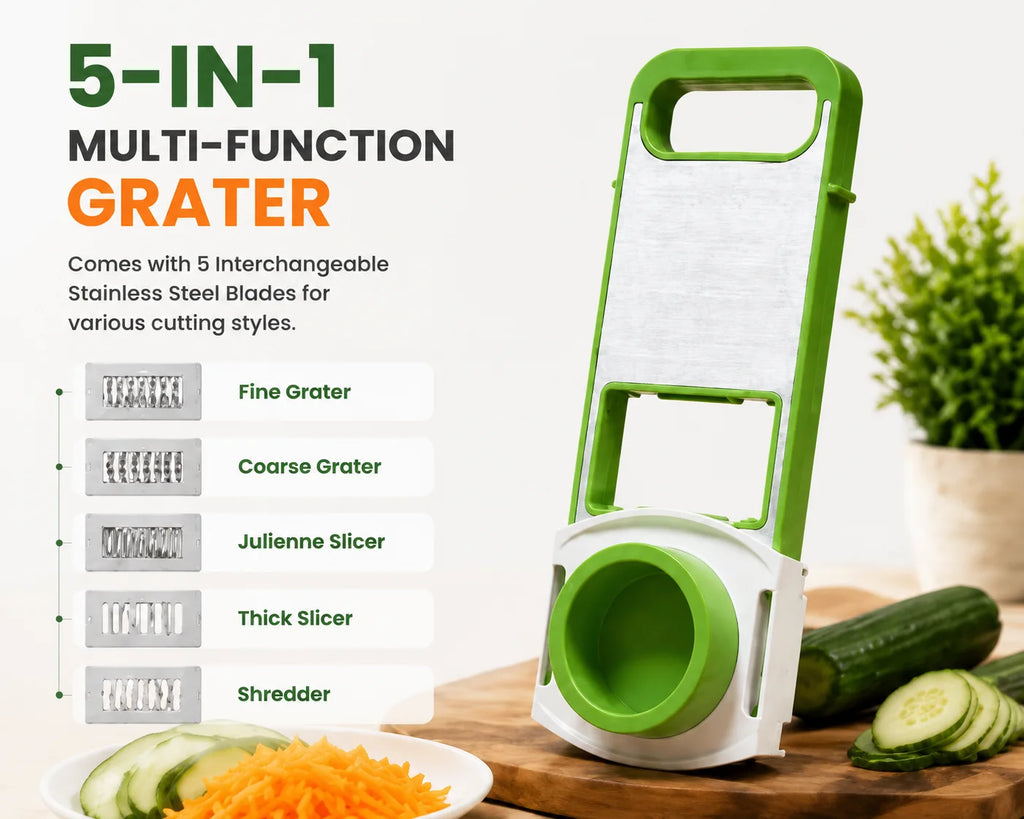Mandoline Slicer & 5-in-1 Grater Combo