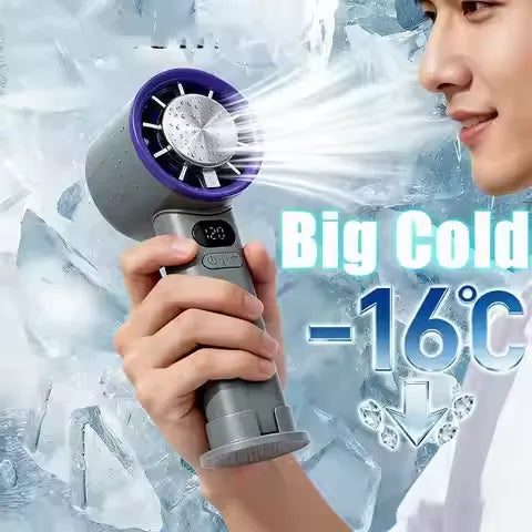 5-Speed Portable Foldable LED Display Rechargeable Hand Fan