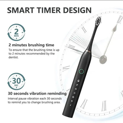 Sonic Rechargeable Electric Toothbrush with Soft Bristles