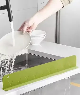 Sloped Silicone Sink Splash Guard & Faucet Drip Catcher Mat