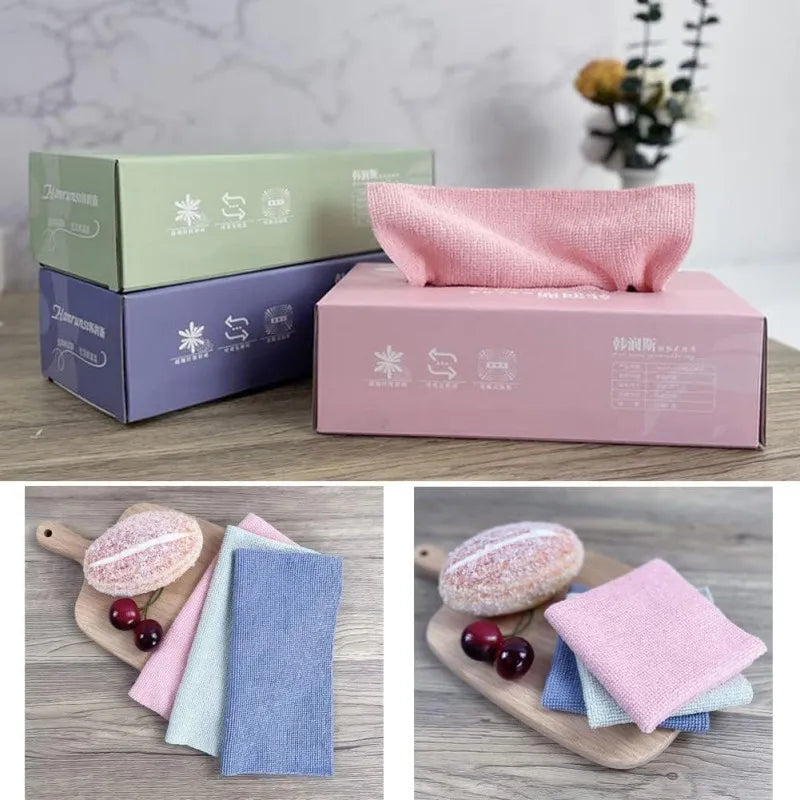 Extractable Microfiber Cleaning Cloth Box (20-Piece Pack)