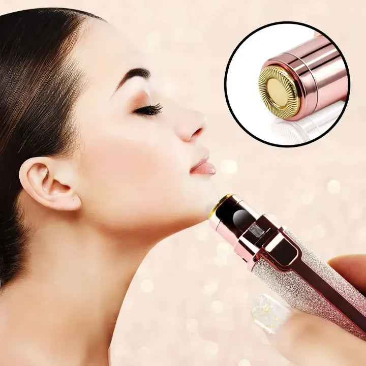 Rechargeable 2-in-1 Flawless Facial Hair Remover & Eyebrow Trimmer