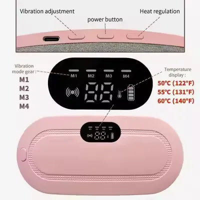 Rechargeable Electric Period Cramp Massager & Heating Belt