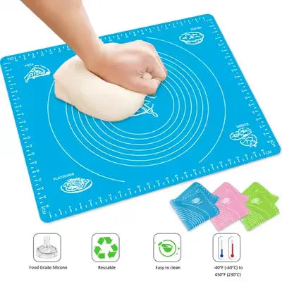 Non-Stick Silicone Roti & Pastry Rolling Mat with Measurement Markings