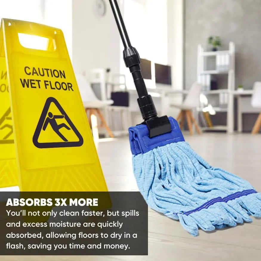 Heavy-Duty Microfiber Tube Twist Mop with Stainless Steel Handle