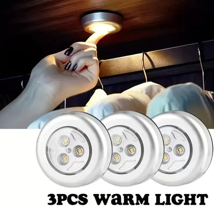Wireless Stick-On LED Tap Lights (3-Pack)
