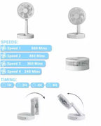 High-Speed Turbo Circulation Table Fan with Multi-Angle Tilt & Quiet Operation