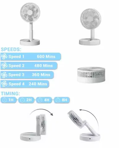 High-Speed Turbo Circulation Table Fan with Multi-Angle Tilt & Quiet Operation