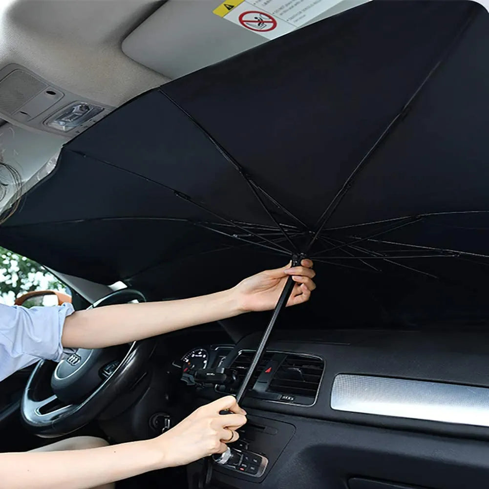 Foldable Windshield Car Umbrella Sunshade with UV Heat Blocker