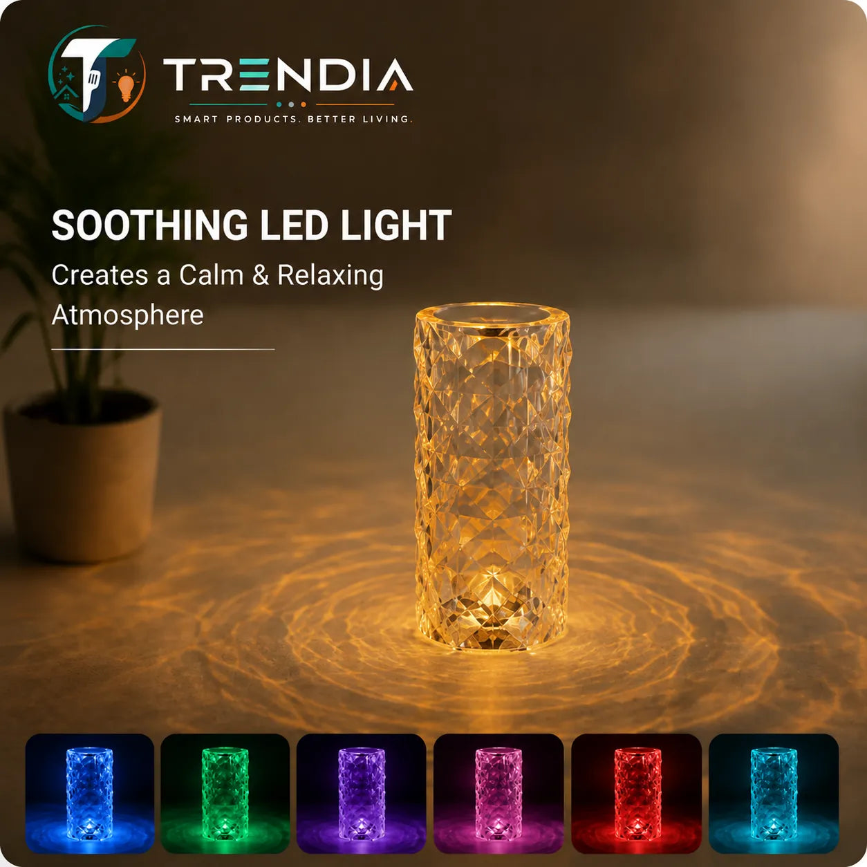 3D Moving Sand Art Lamp & Diamond Crystal LED Light