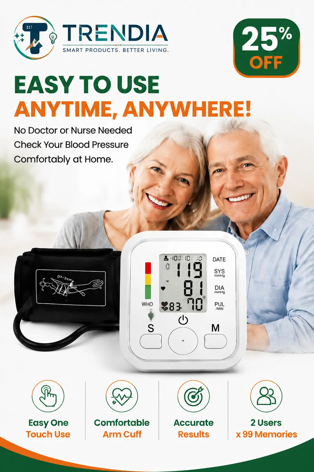 Digital Blood Pressure Monitor & Titanium Derma Roller Set
