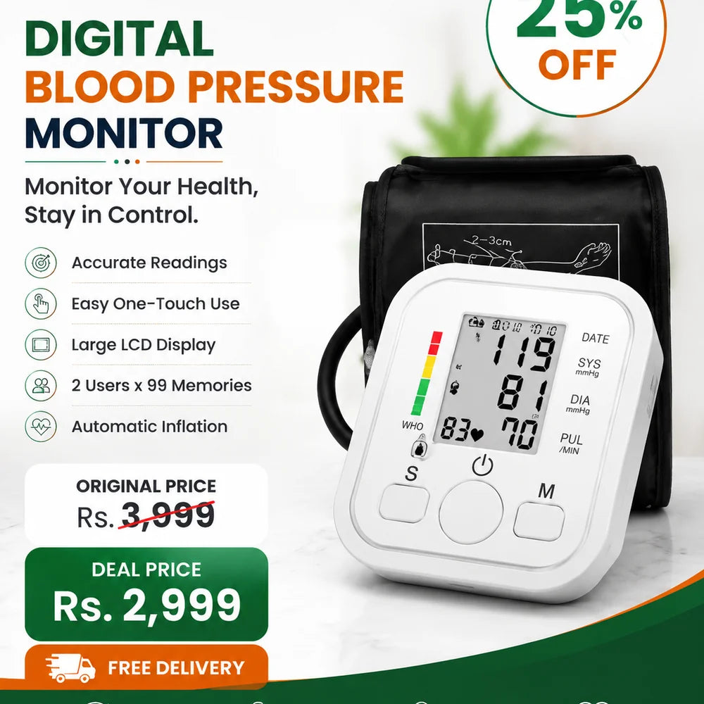 Digital Blood Pressure Monitor & Titanium Derma Roller Set