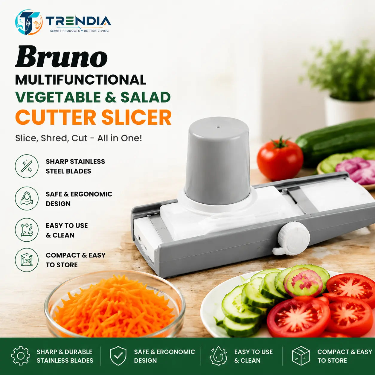 Electric Masala Grinder & Bruno Vegetable Slicer Combo
